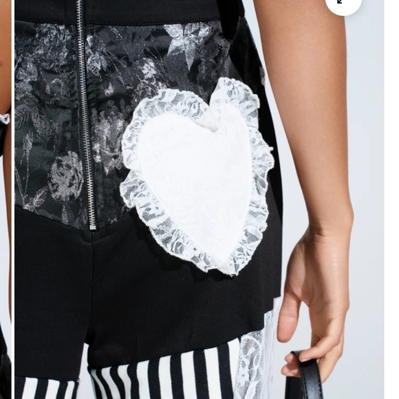 AKIRA Black and White Patchwork Jumpsuit - Picture 7 of 10